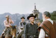 Steve McQueen, Yul Brynner, Horst Buchholz és Vladimir Sokoloff - A hét mesterlövész (1960)